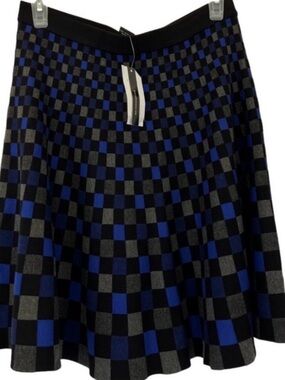 NWT Grace Elements Plaid knit Skirt Size M